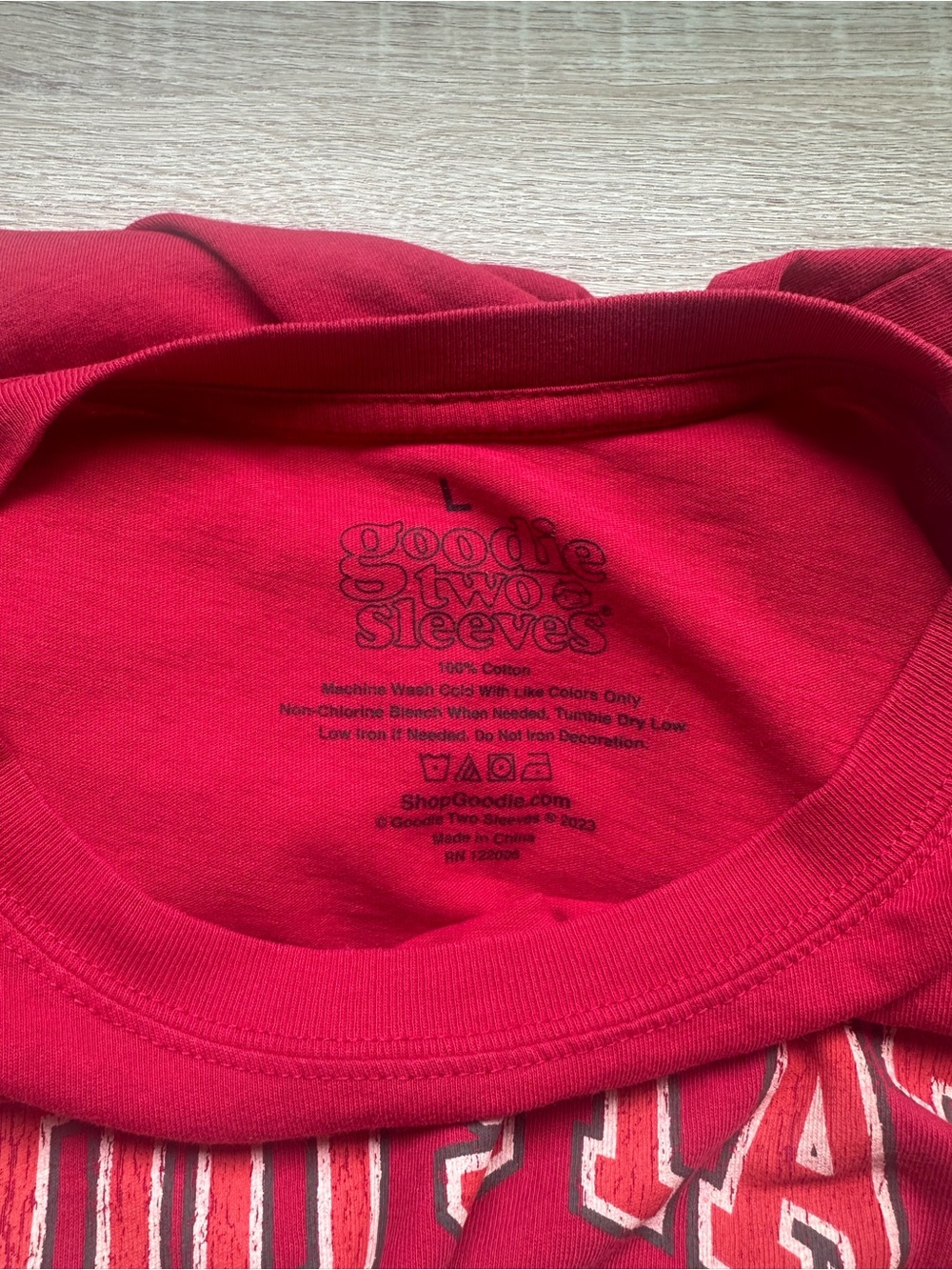 Vintage Style Ohio State Scarlet Football Graphic Tee- 100% Cotton - Picture 4 of 5